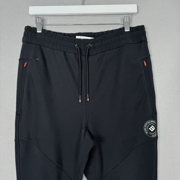 Wilson Mens Sweat Pants Large Black Chicago Drawstring Jogger Lounge Travel - Picture 2 of 15